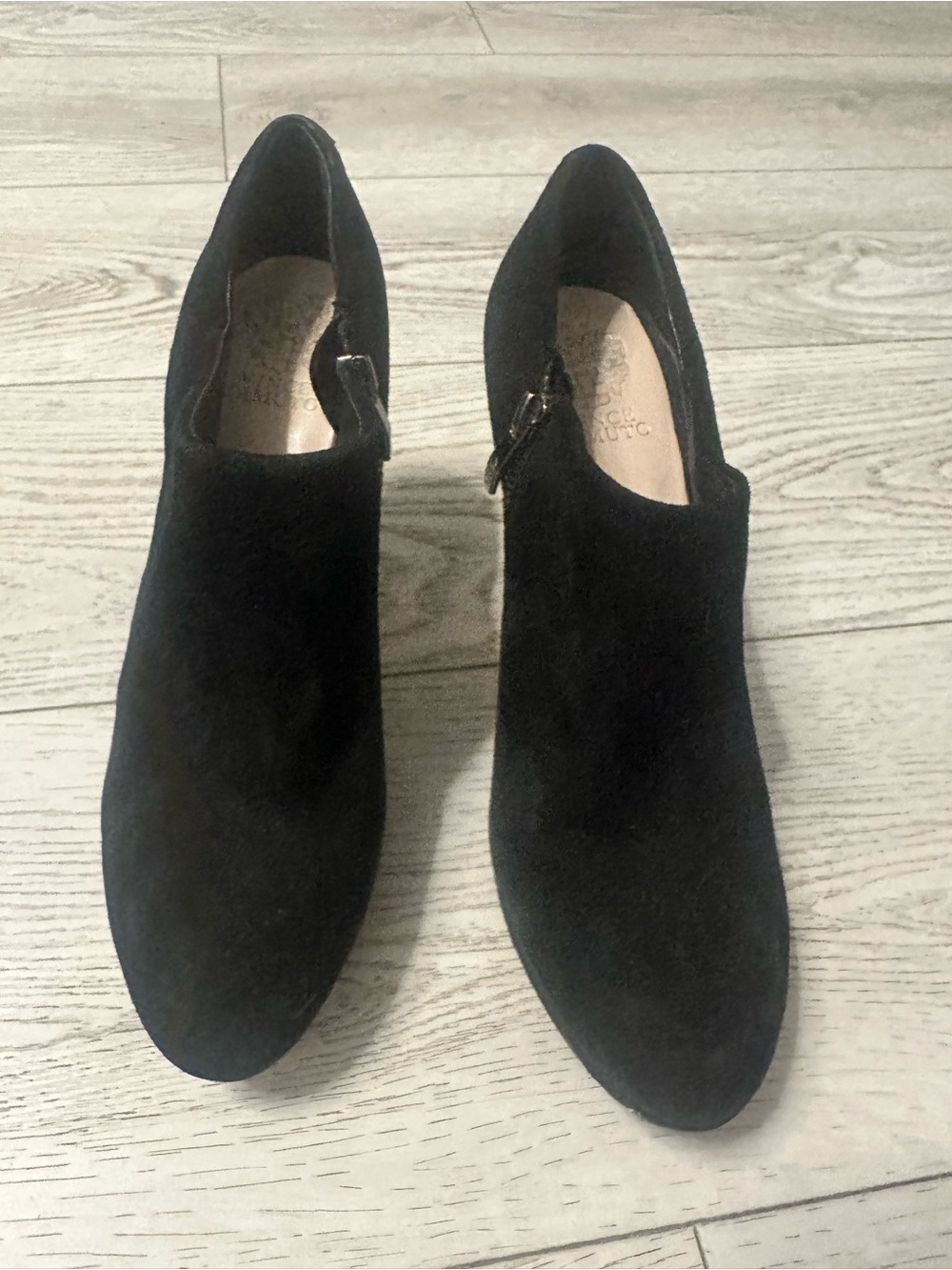 Women's Black Suede Ankle Booties